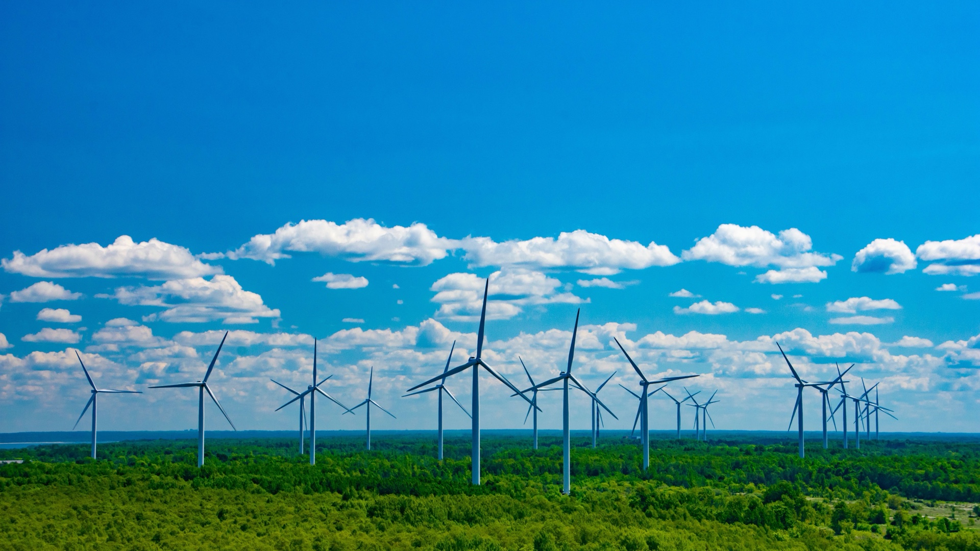 renewable energy sustainability wind turbines 3D illustration