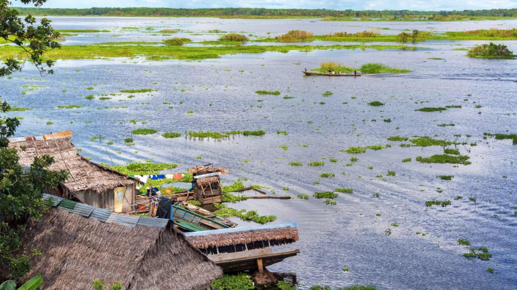  Der Fluss Iquitos im peruanischen Amazonas-Regenwald.