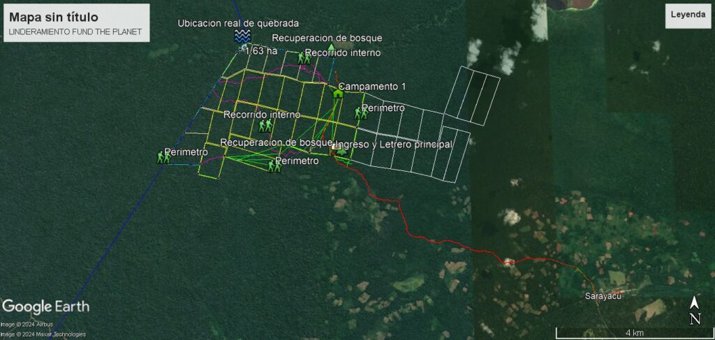 Satellitenbilder mit Überlagerung des vorgeschlagenen Pinning-Projektgebiets 